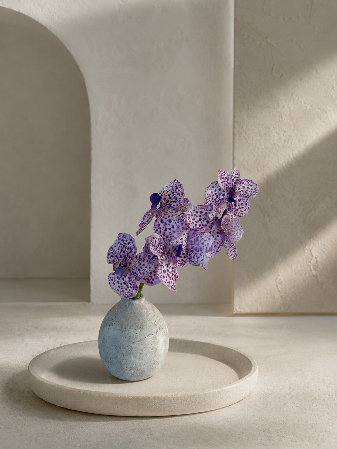 PO005 sculptural orchid object in a ceramic vessel